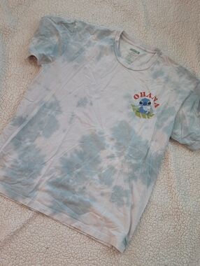 Disnwy Ohana Blue Tie-Dye Graphic Tee